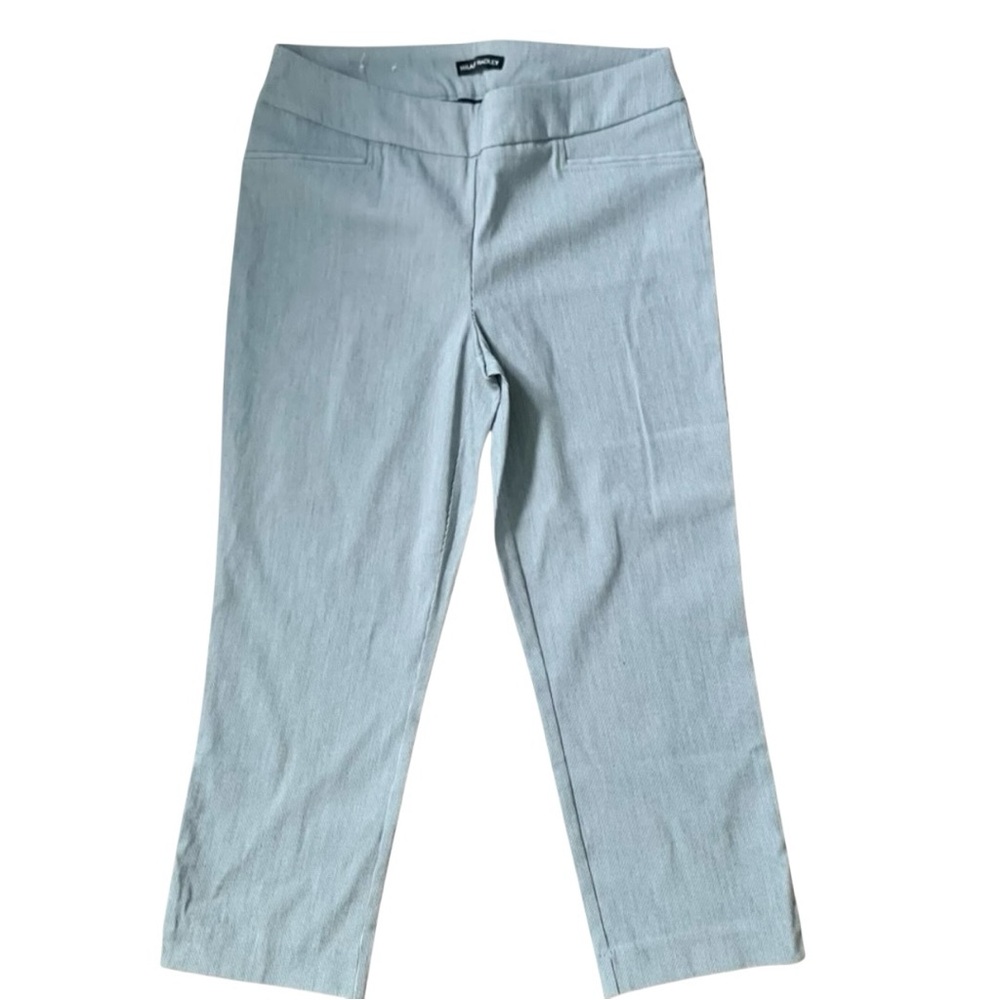 Hilary Radley Women’s Black & White Pants  Pinstripe Size M